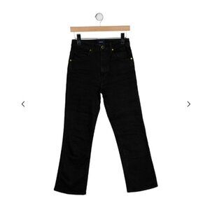 KHAITE VIVIAN Black Ankle & Cropped Jeans 27